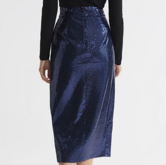 REISS Dakota Sequin Pencil Skirt *NWT - Picture 3 of 4